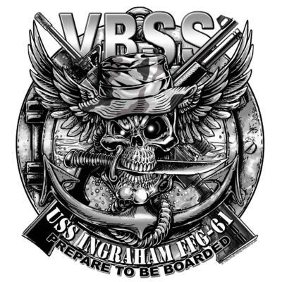 USS Ingraham FFG-61 VBSS Team Prepare to be Boarded Navy Military Veteran Decal Sticker
