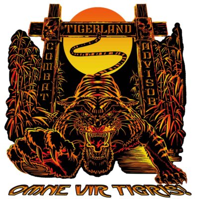Tigerland Combat Advisor Omni Vir Tigris! Army Veteran 3-18 Inch Custom Decal Sticker