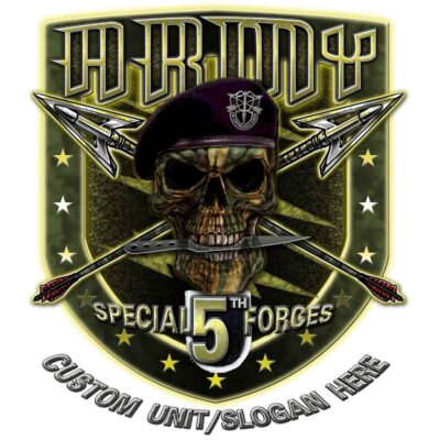 5th Special Forces Army Veteran 3-18 Inch Custom Decal Sticker