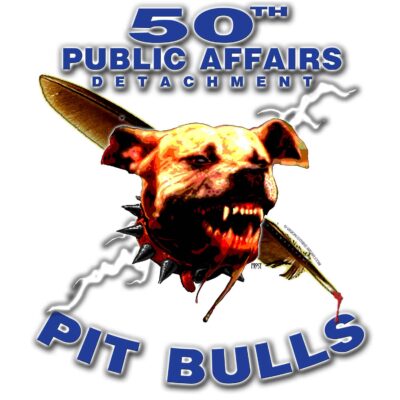 50th Public Affairs Detachment Pit Bulls Army Veteran 3-18 Inch Custom Decal Sticker