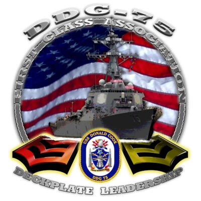 USS Donald Cook DDG-75 FCPOA Deckplate Leadership Navy Veteran 3-18 Inch Custom Decal Sticker