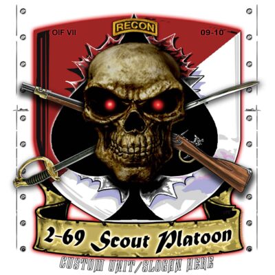 69th INF BN Recon Scout Platoon Army Veteran 3-18 Inch Custom Decal Sticker