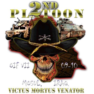 2nd Platoon 3rd Squad 7th Cavalry Regiment Army Veteran 3-18 Inch Custom Decal Sticker