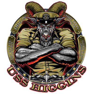 USS Higgins Chiefs Navy Military Veteran 3-18 Inch Custom Decal Sticker