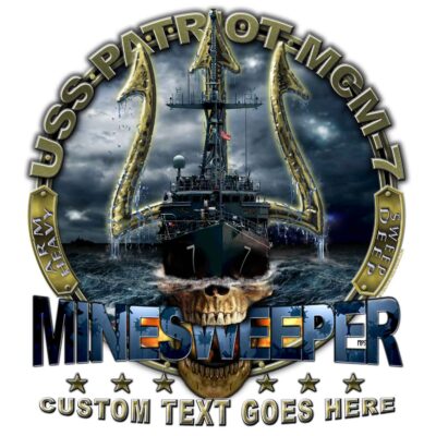 USS Patriot MCM-7 Minesweeper Navy Military Veteran 3-18 Inch Custom Decal Sticker