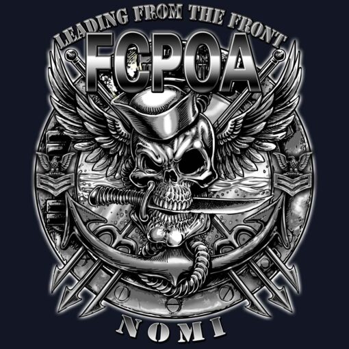 NOMI Academics FCPOA Leading From The Front Navy Military Veteran 3-18 Inch Custom Decal Sticker