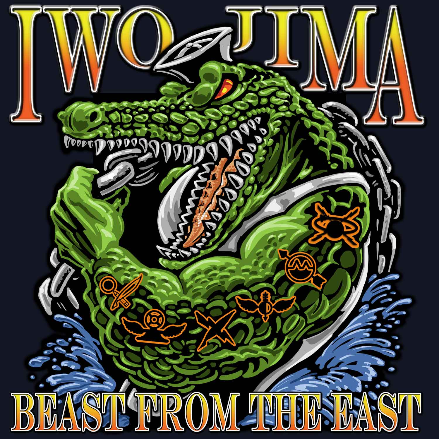 USS Iwo Jima LHD-7 Beast From The East Navy Military Veteran 3-18 Inch Custom Decal Sticker