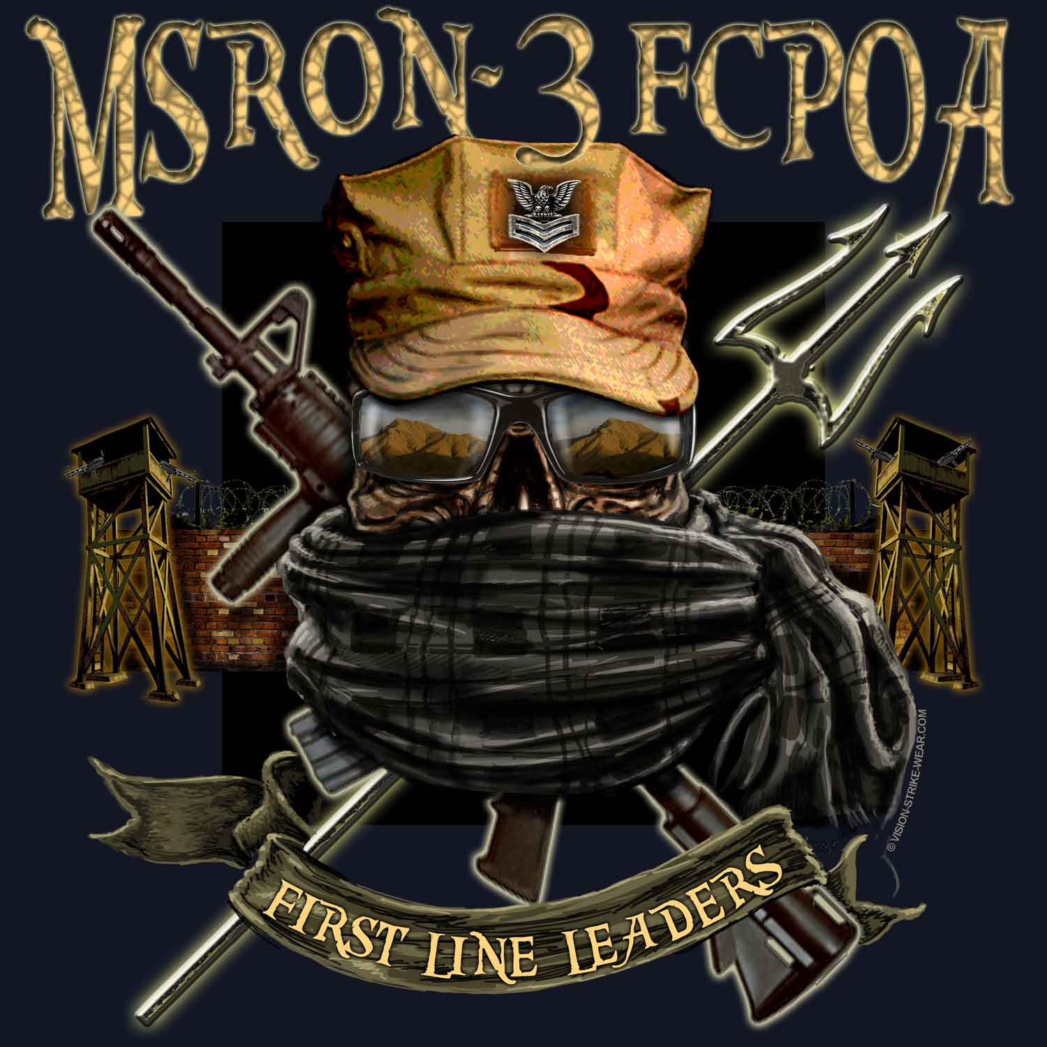 MSRON 3 FCPOA First Line Leaders Navy Military Veteran 3-18 Inch Custom Decal Sticker