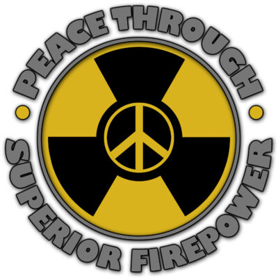 Peace Through Superior Firepower Military Veteran 3-18 Inch Custom Decal Sticker