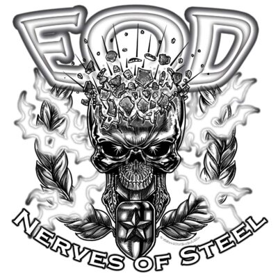 EOD Nerves of Steel Military Police Veteran 3-18 Inch Custom Decal