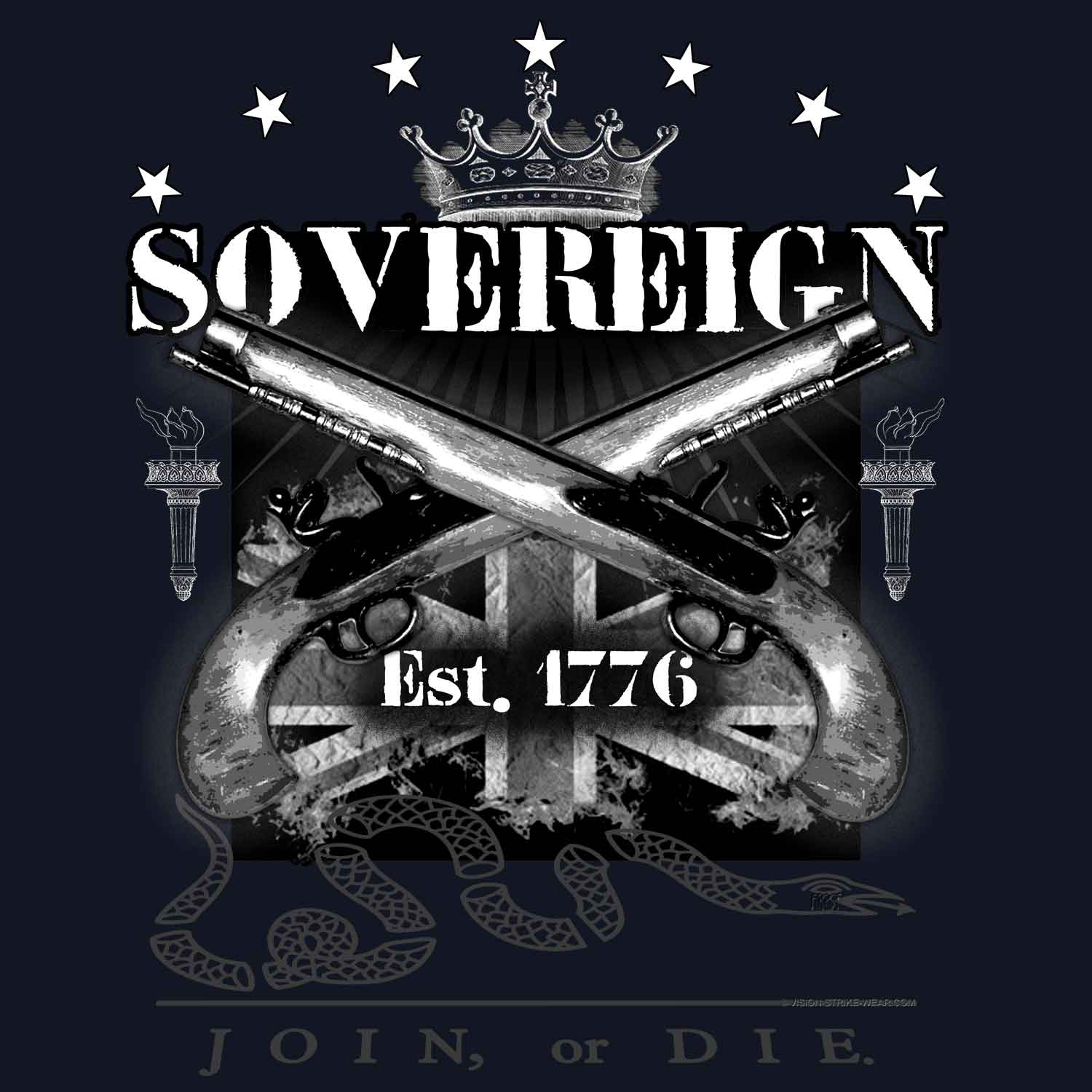 Sovereign American Join Now or Die Patriot Veteran 3-18 Inch Custom Decal