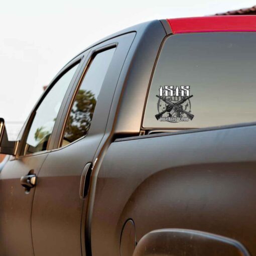 ISIS Hunting Club Active Duty Military Veteran 3-18 Inch Custom Decal Sticker