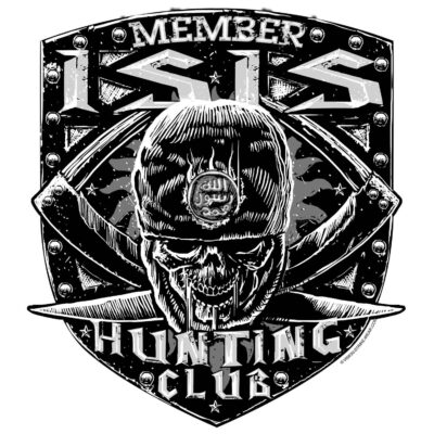 ISIS Hunting Club Member Military Veteran 3-18 Inch Custom Decal Sticker