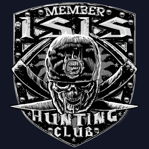 ISIS Hunting Club Member Military Veteran 3-18 Inch Custom Decal Sticker