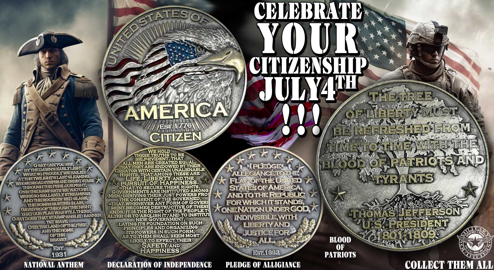 USA Citizen Challenge Coins