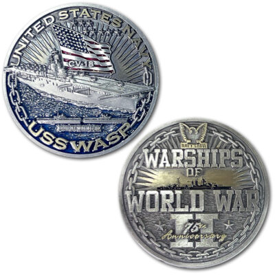 USS Wasp CV-18 Aircraft Carrier Warships of World War 2 Collectible Military Challenge Coin