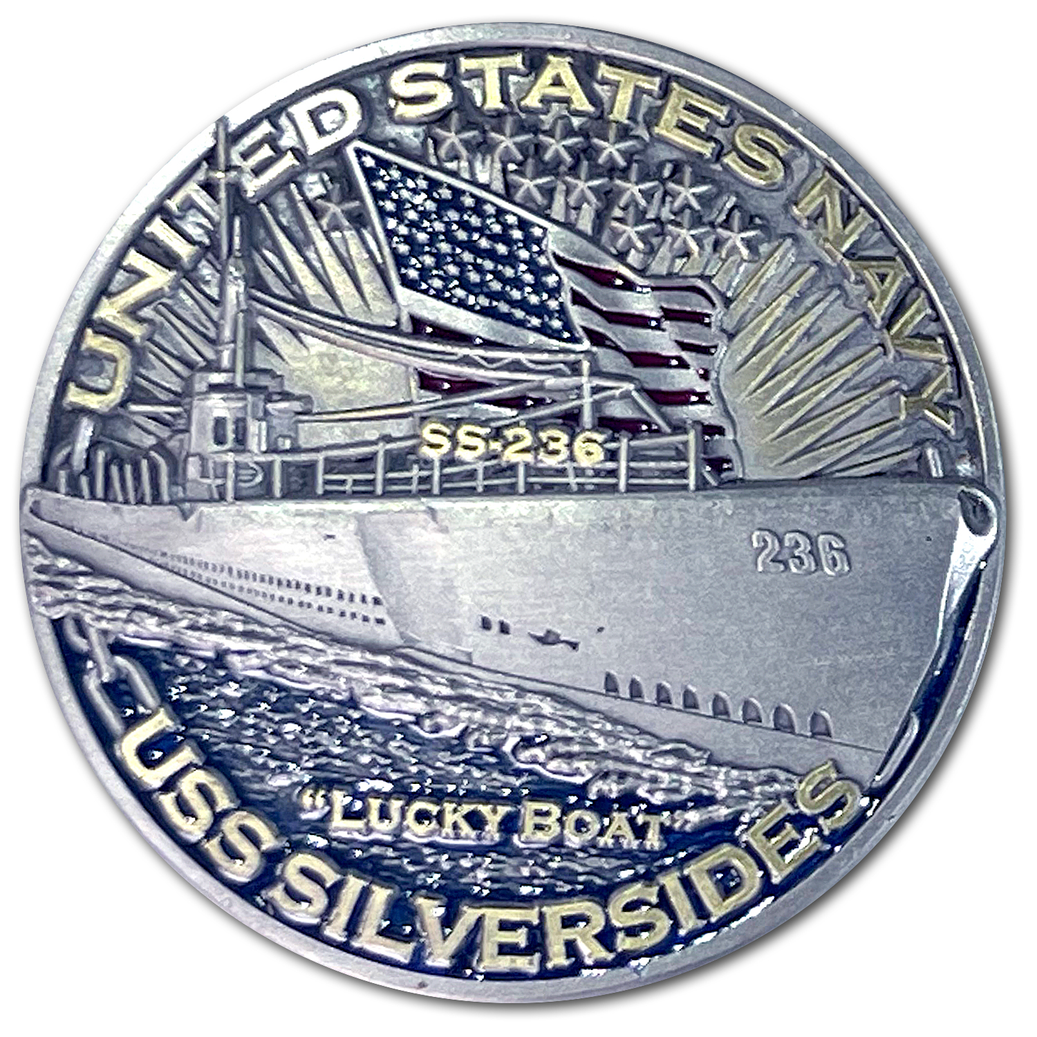 USS Silversides SS-236 Submarine Warships of World War 2 Collectible Military Challenge Coin