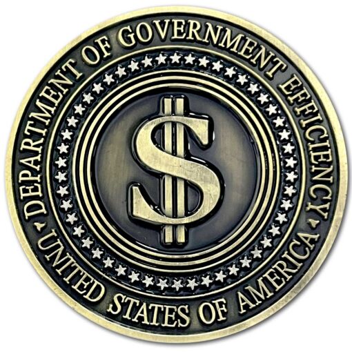 Elon Reeve Musk 1st Leader Department of Government Efficiency Make America Wealthy Again Collectible Challenge Coin