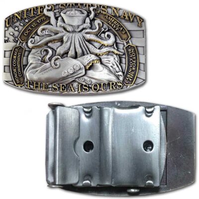 Navy Squid The Sea Is Ours Veteran Belt Buckle