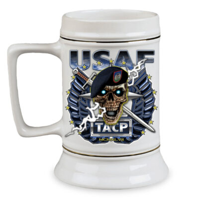 TACP Tactical Air Control Party Air Force Veteran 28 oz Ceramic Custom Beer Drinking Stein