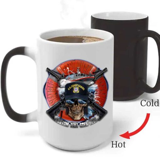 Safe Boat Semper Paratus Coast Guard Veteran Heat-Activated 15 oz Ceramic Custom Coffee Mug