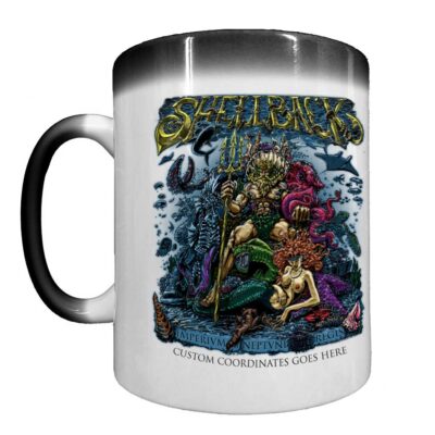 Shellback King Neptune's Court and Mermaid R Rated Veteran Heat-Activated 15 oz Ceramic Custom Coffee Mug