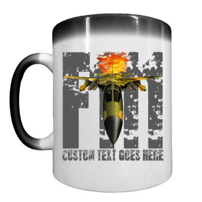 F-111 Aardvark Aircraft Air Force Veteran 15 oz Ceramic Custom Heat-Activated Coffee Mug