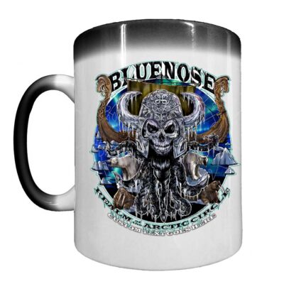 Bluenose realm of the Arctic Circle Viking Ship Veteran Heat-Activated 15 oz Ceramic Custom Coffee Mug