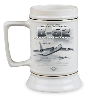 B-52 Stratofortress Long Range Bomber Air Force Veteran 28 oz Ceramic Custom Beer Drinking Stein