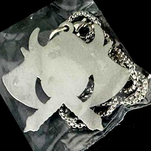Viking Skull and Double Celtic Hatchets Gold and Sterling Silver Necklace Jewelry with