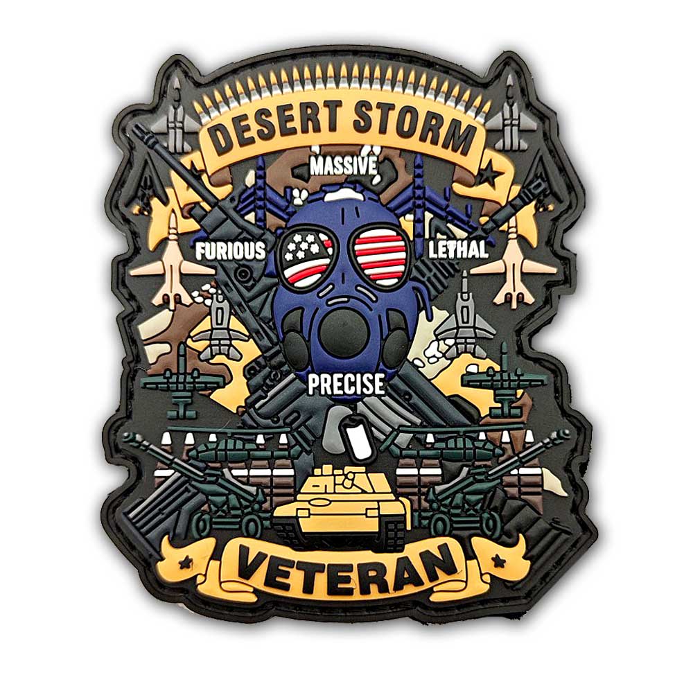 Operation Desert Storm Veteran Patriotic Morale 3.5" PVC Patch