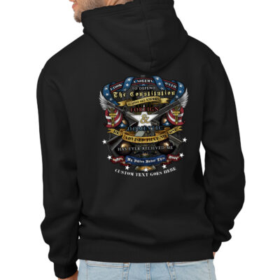 Oath to Constitution US Military Veteran Custom Hoodie