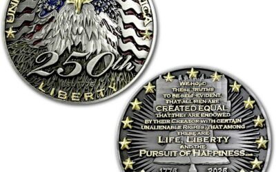 USA 250th Anniversary Birthday Spirit of 76 Patriotic Veteran Collectible Challenge Coin