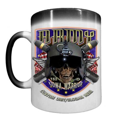 Kiowa Warrior 152-Delta This We'll Defend Shield Army Veteran 15oz Heat-Activated Ceramic Coffee Mug