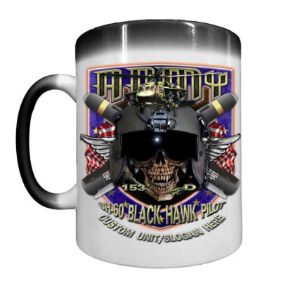 UH-60 Black Hawk Pilot 153-Delta This We'll Defend Shield Army Veteran 15oz Heat-Activated Ceramic Custom Coffee Mug