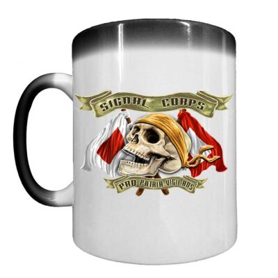 Signal Corps Pro Patria Vigilans Army Veteran 15oz Heat-Activated Ceramic Custom Coffee Mug