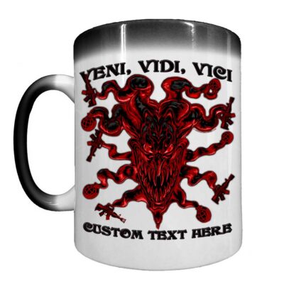 Veni Vidi Vici Death Dealing Jester from Hell Army Veteran 15oz Heat-Activated Ceramic Custom Coffee Mug