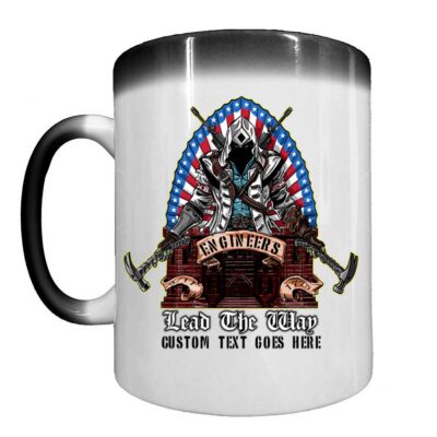 Engineers Lead The Way Army Veteran 15oz Heat-Activated Ceramic Custom Coffee Mug