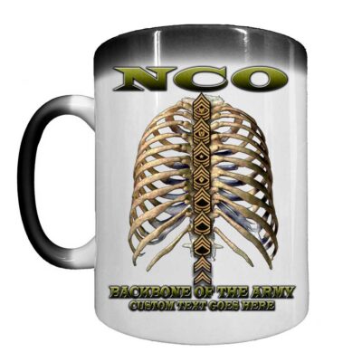 NCO Backbone of the Army Veteran 15oz Heat-Activated Ceramic Custom Coffee Mug