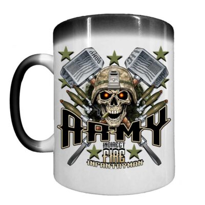 Indirect Fire Infantryman 11-Charlie Army Veteran 15oz Heat-Activated Ceramic Custom Coffee Mug