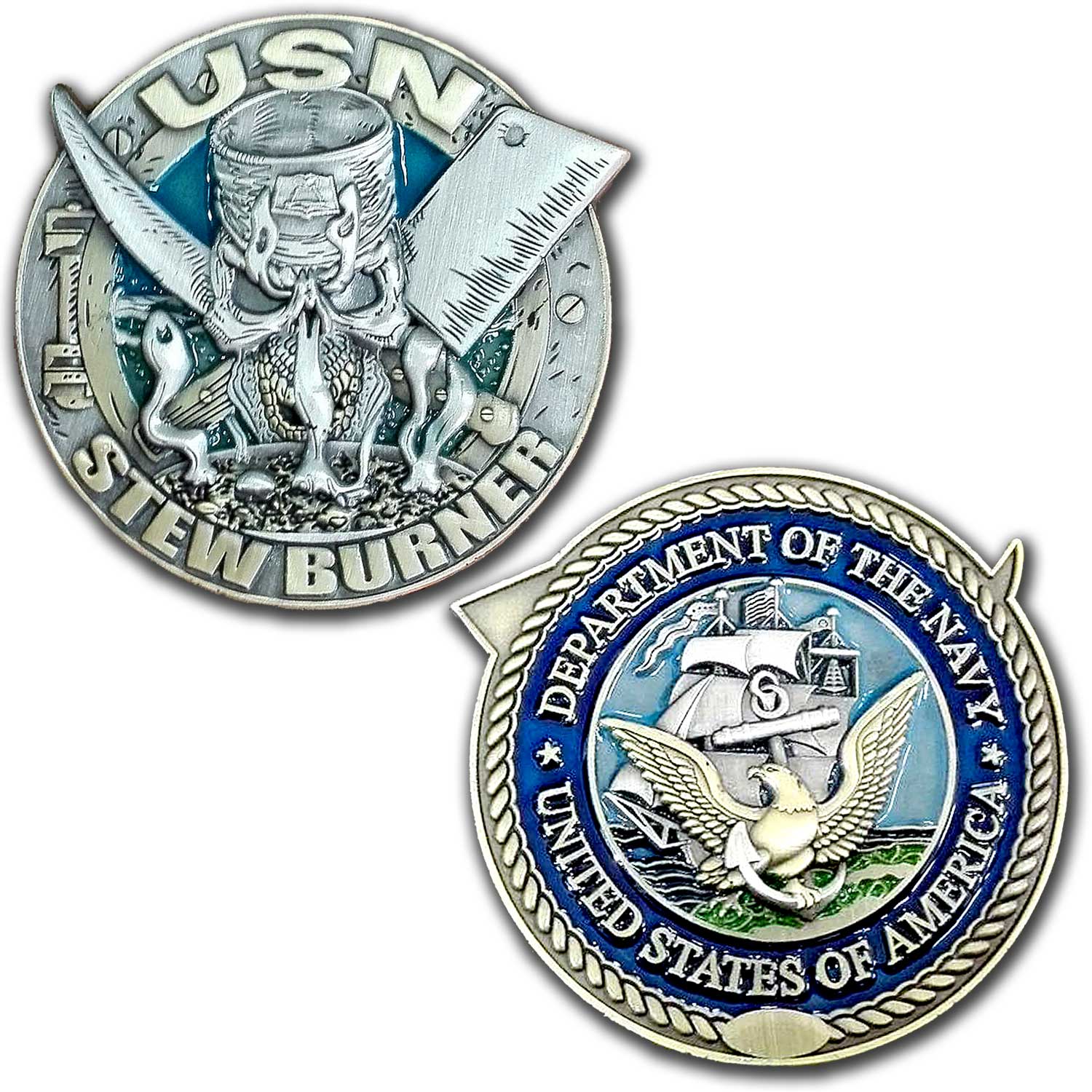 US Navy Culinary Specialist CS Rate Veteran Collectible Challenge Coin