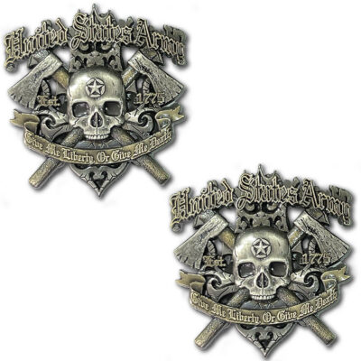 Army Give me Liberty Or Give Me Death Veteran Collectible Challenge Coin