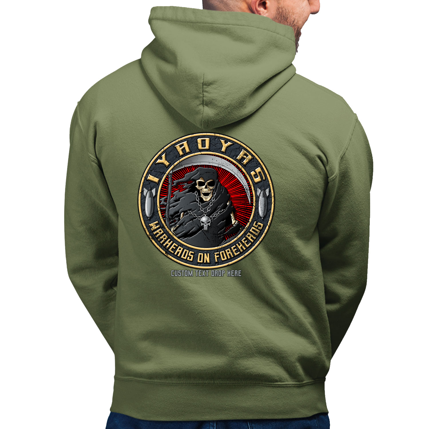 IYAOYAS Warheads On Foreheads Aviation Ordnance Veteran US Military Custom Hoodie