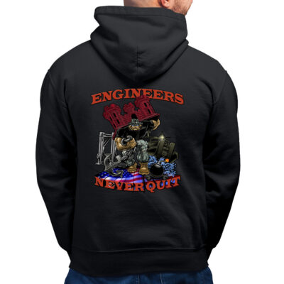 Engineers Never Quit Army Veteran Military Custom Hoodie