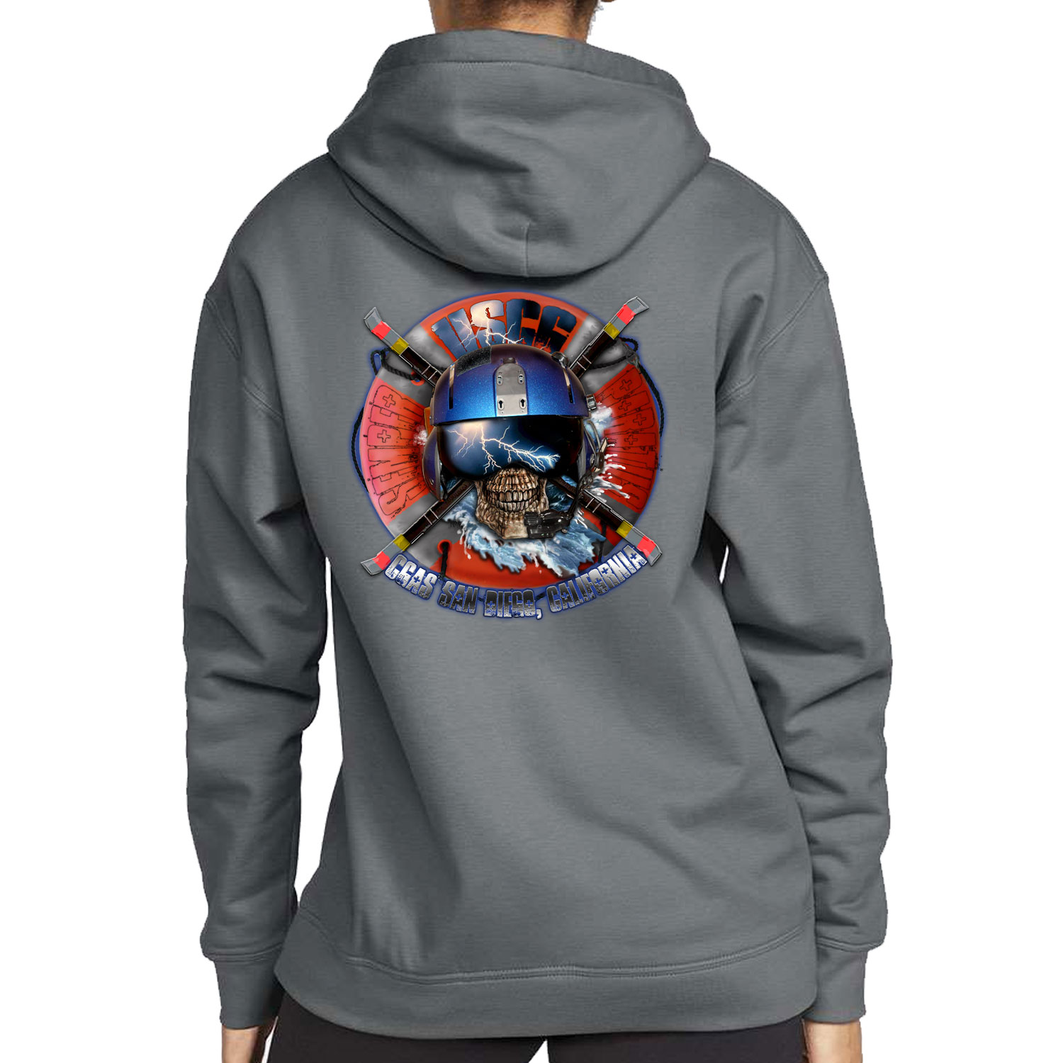 CGAS San Diego California Semper Paratus US Coast Guard Air Station Veteran Custom Hoodie