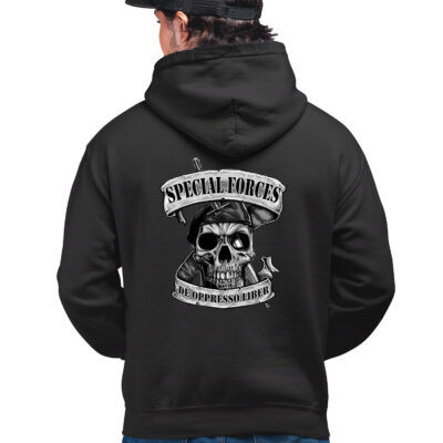 Special Forces De Oppresso Liver Skull and Stiletto Army Veteran Military Custom Hoodie
