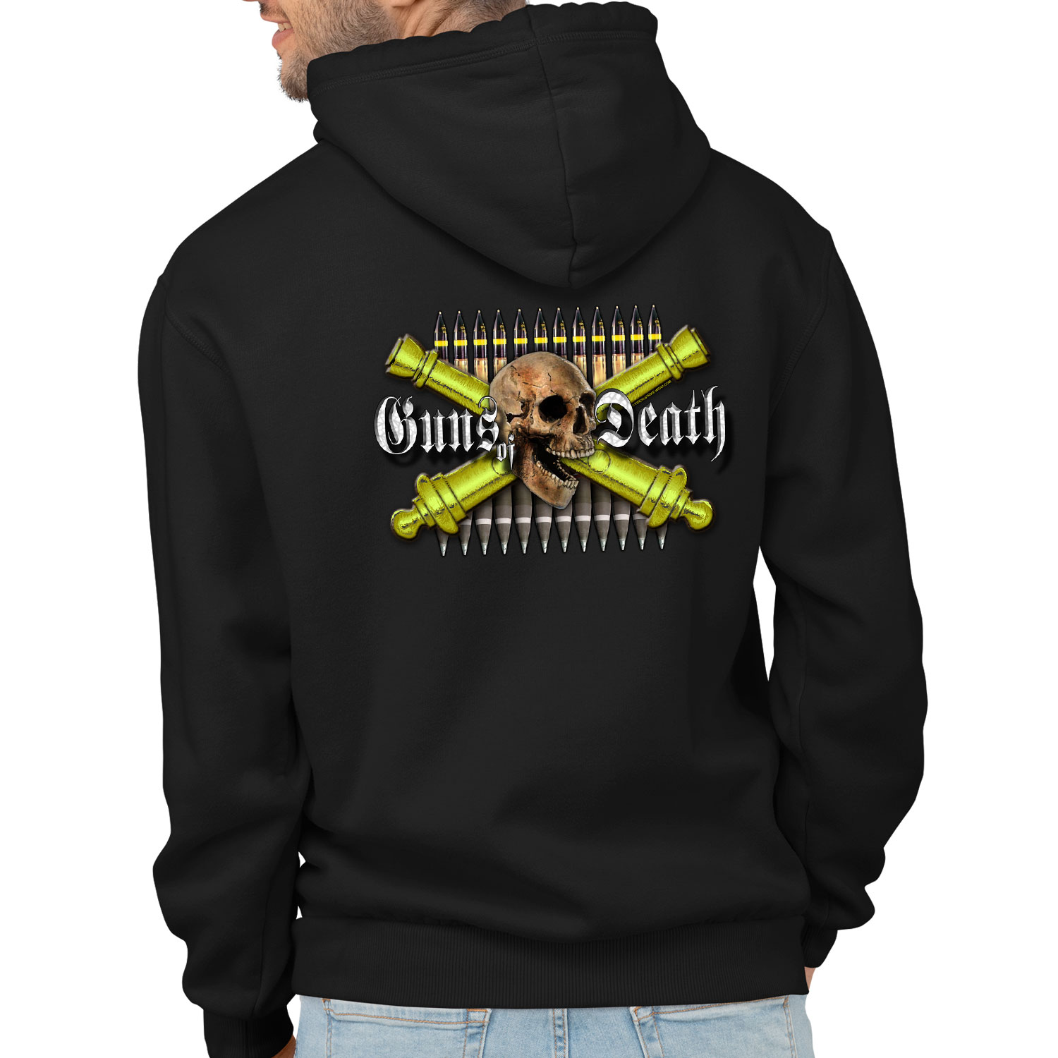 Artillery-Guns-of-Death-Skull Hoodie