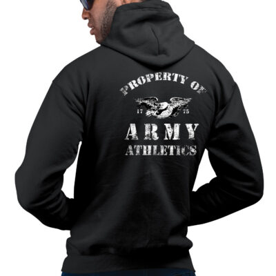 Property of Army Athletics Weathered Army Veteran Military Custom Hoodie
