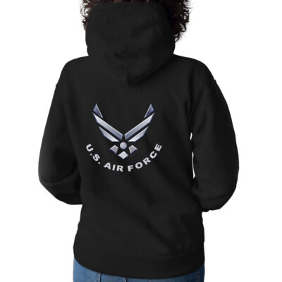 US Air Force Chrome Air Force Veteran Military Custom Hoodie
