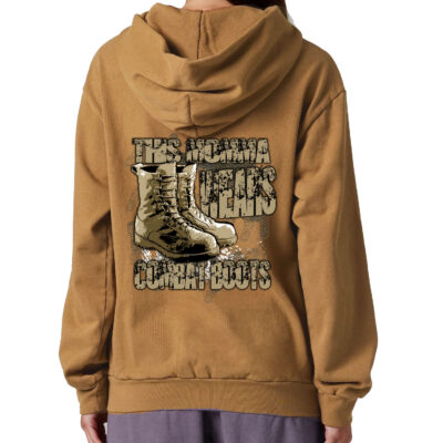 This Momma Wears Combat Boots Army Veteran Military Custom Hoodie